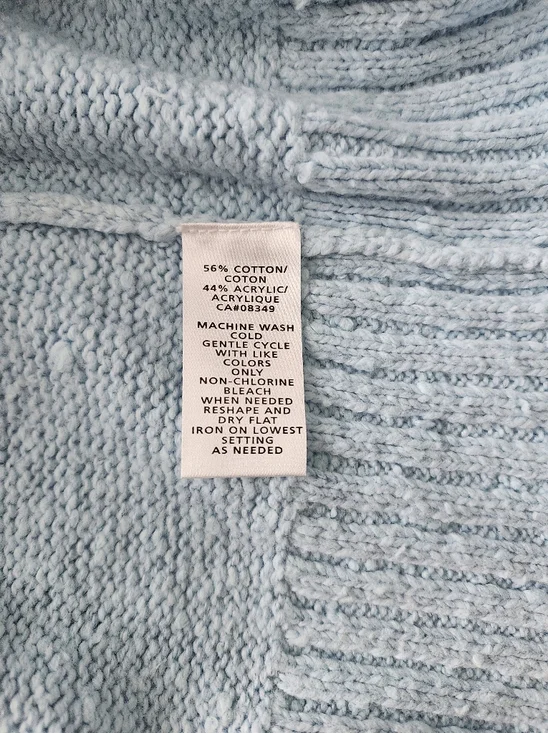 New Jones Wear Studio Light Blue Women's Knit Sweater - Picture 6 of 9